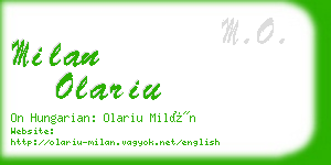 milan olariu business card